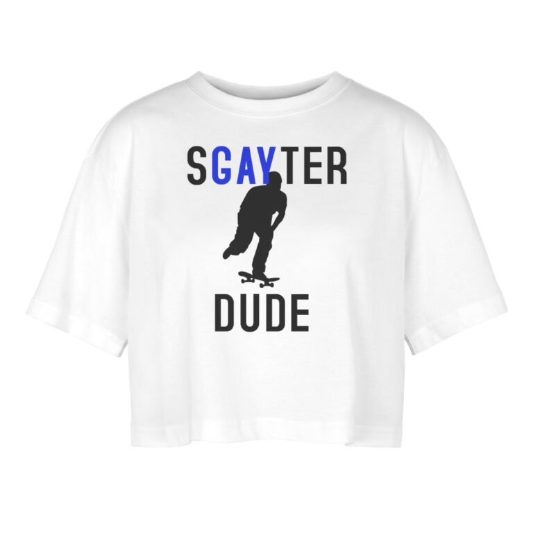 sgayter-dude-frauen-oversized-cropped-t-shirt-weiss