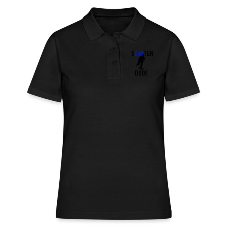 sgayter-dude-frauen-polo-shirt-schwarz