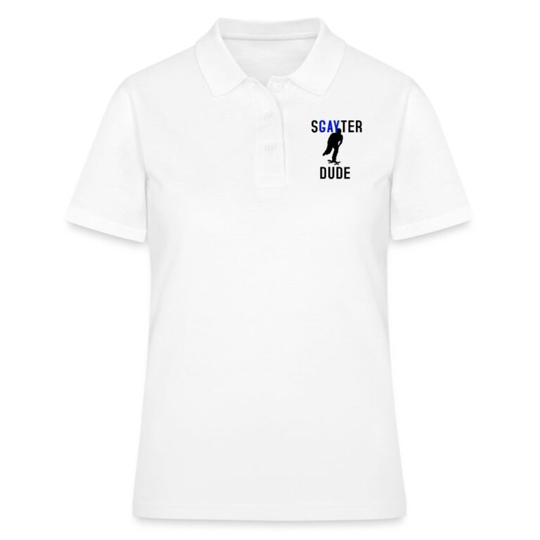 sgayter-dude-frauen-polo-shirt-weiss