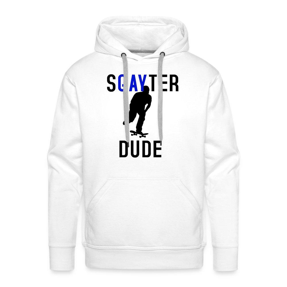 sgayter-dude-maenner-premium-hoodie-weiss