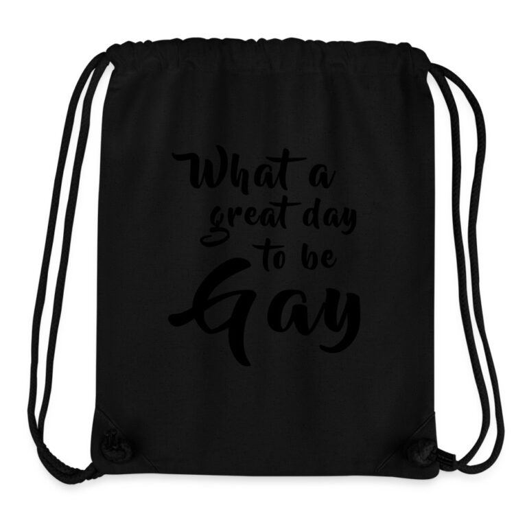 what-a-great-day-to-be-gay-stanleystella-recycelter-gym-bag-schwarz