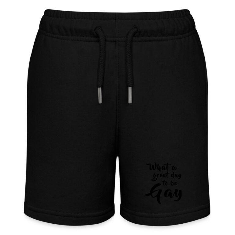 what-a-great-day-to-be-gay-stanleystella-teenager-bio-joggingshorts-mini-bolter-schwarz