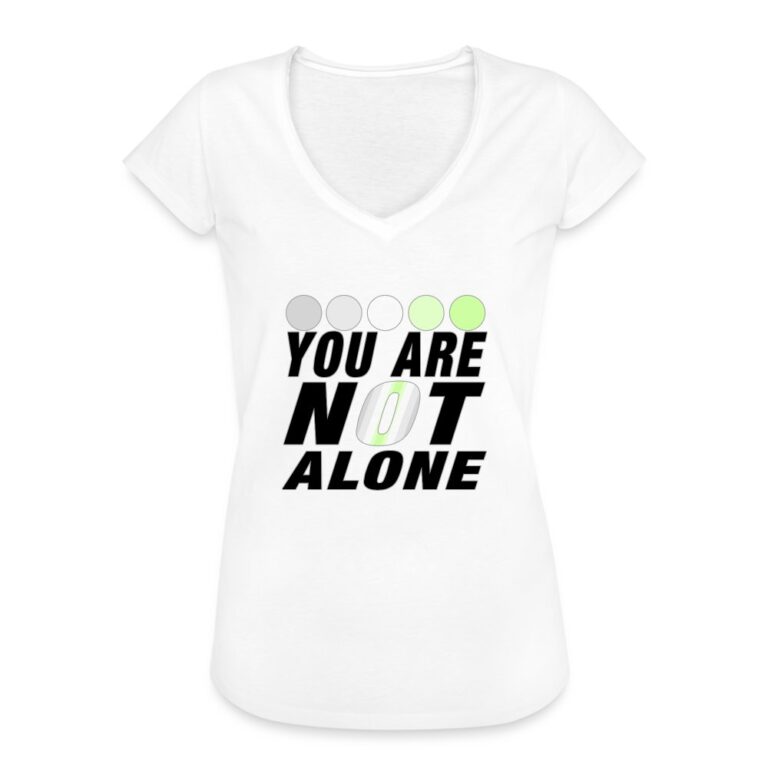 you-are-not-alone-agenderflux-pride-frauen-vintage-t-shirt-weiss