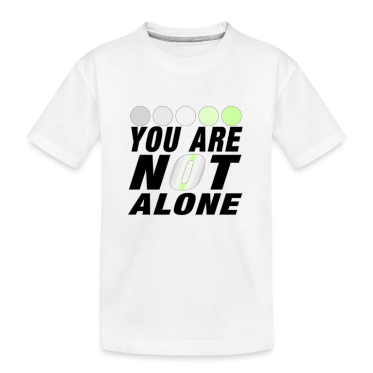 you-are-not-alone-agenderflux-pride-teenager-premium-bio-t-shirt-weiss