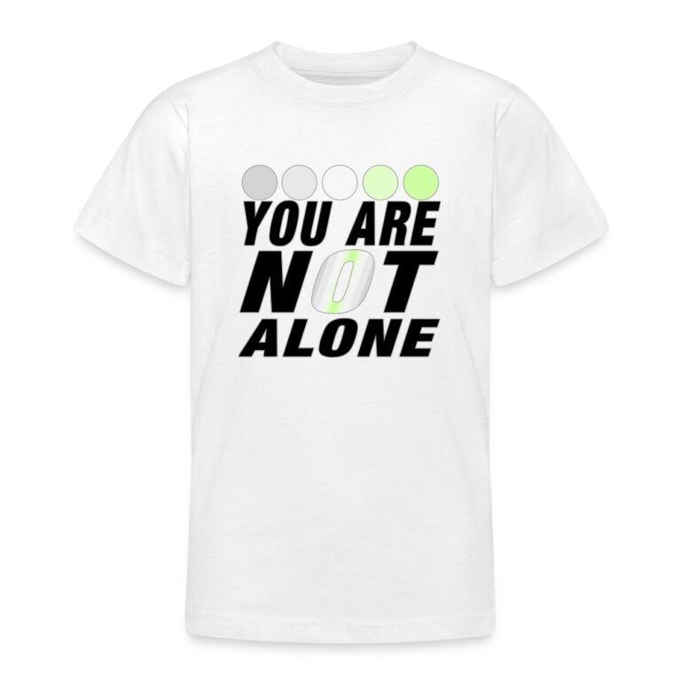 you-are-not-alone-agenderflux-pride-teenager-t-shirt-weiss
