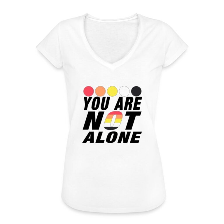 you-are-not-alone-akiosexual-pride-frauen-vintage-t-shirt-weiss