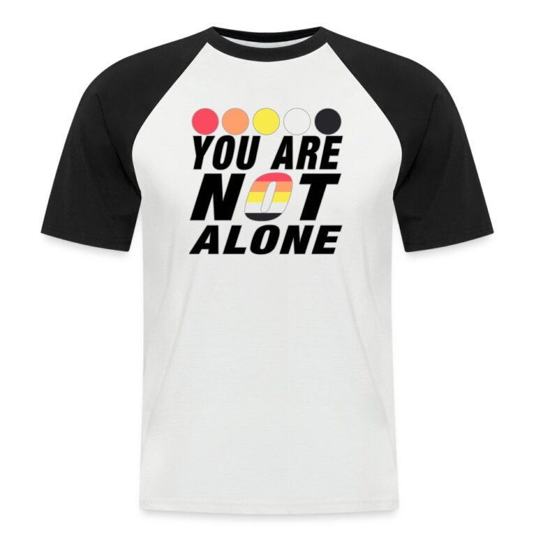 you-are-not-alone-akiosexual-pride-maenner-baseball-t-shirt-weiss-schwarz