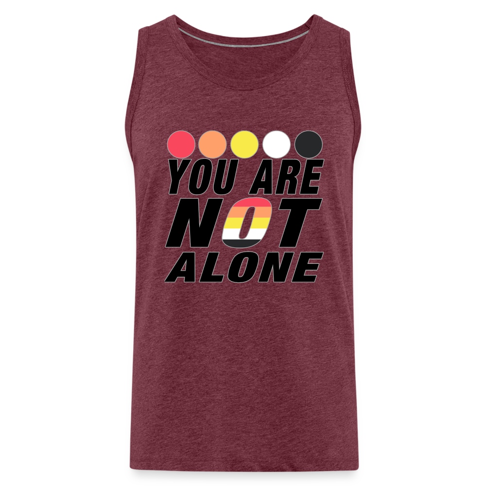 you-are-not-alone-akiosexual-pride-maenner-premium-tank-top-bordeauxrot-meliert