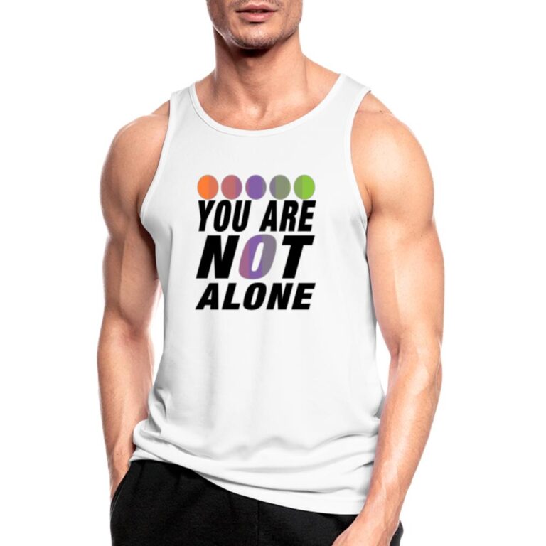 you-are-not-alone-aliagender-pride-maenner-tank-top-atmungsaktiv-weiss