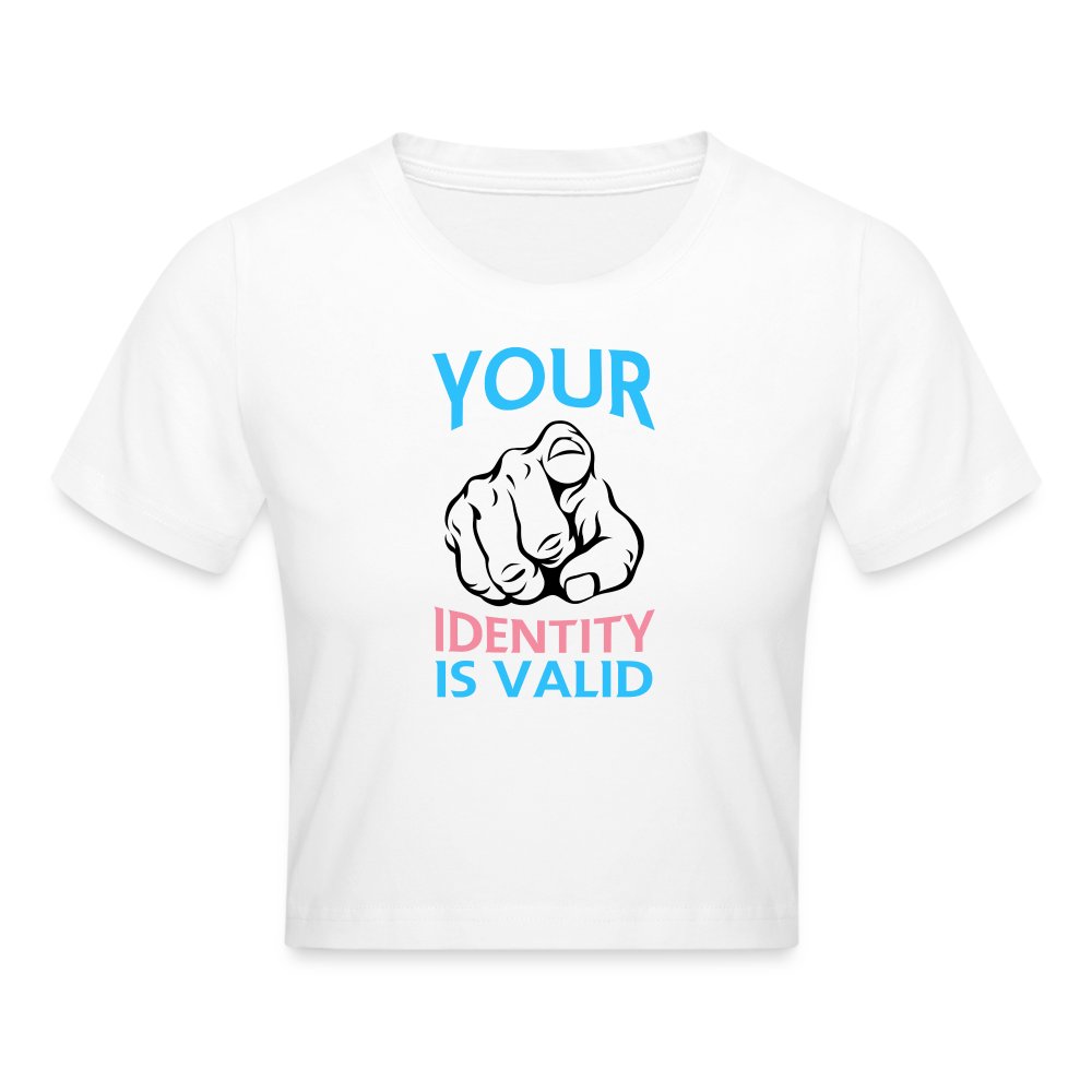 your-identity-is-valid-transgender-pride-cropped-t-shirt-weiss