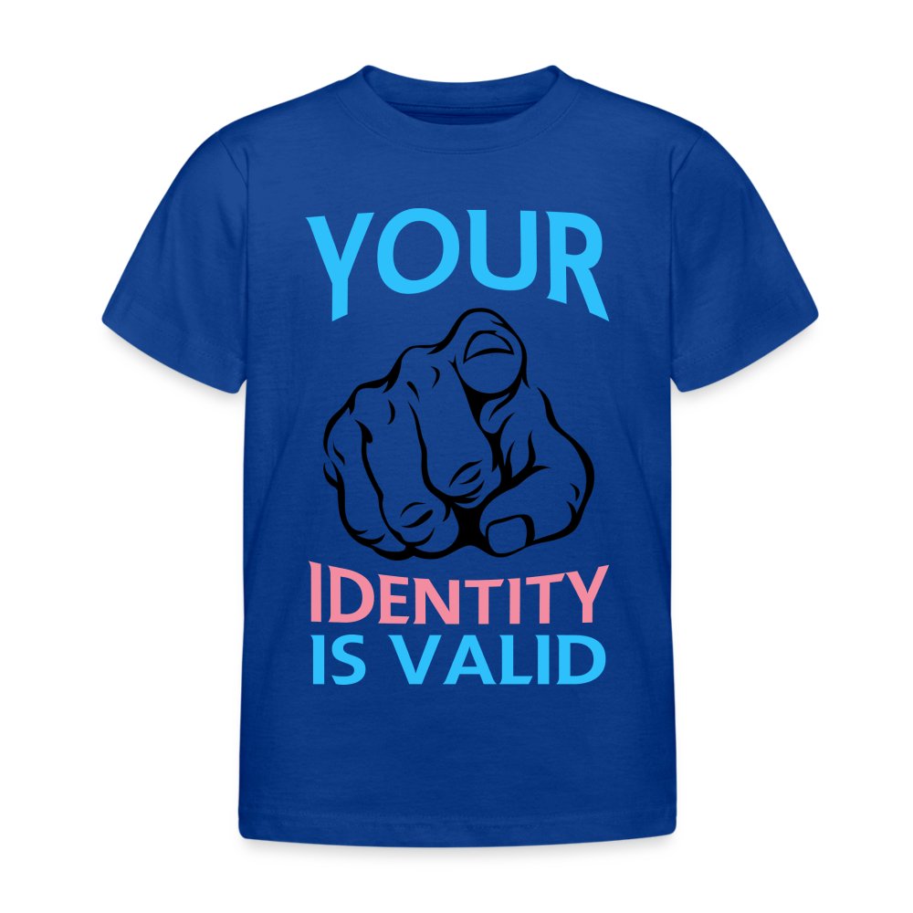 your-identity-is-valid-transgender-pride-kinder-t-shirt-royalblau