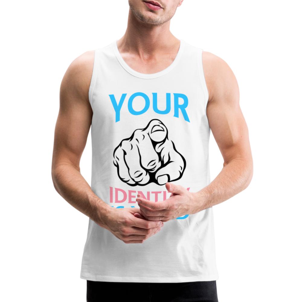 your-identity-is-valid-transgender-pride-maenner-premium-tank-top-weiss