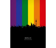 artboxONE Poster 30x20 cm Städte Berlin Germany Skyline Pride - Bild Berlin bunt Cityscape