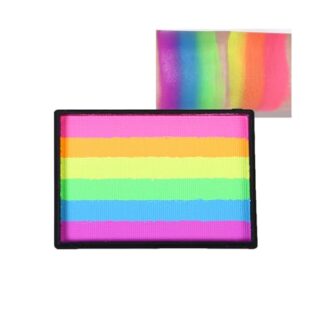 Regenbogen Gesichtsfarbe, 50g Rainbow Schminkfarben Palette, Wasserlöslich Bodypainting für Theaterschminke, Faschingsschminke Face Paint, Schnell Trocknet Wasserbasis Bunt Körperfarben für Halloween