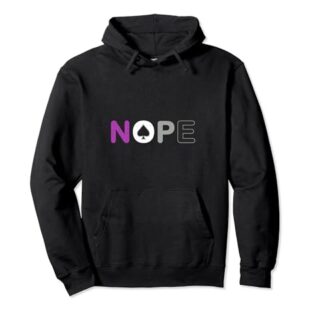 CSD A Sexuell Kleidung LGBT Asexuell Regenbogen Nope Pullover Hoodie