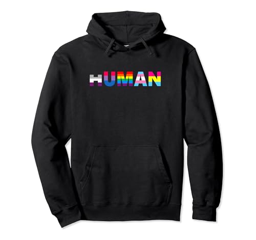 Bisexual Gay Bi Queer Trans LGBTQ Rainbow Regenbogen Human Pullover Hoodie