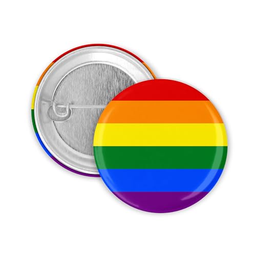 3x Regenbogen Flagge Button | 25mm