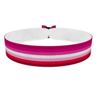 Lesbian - Flagge Stoffarmband | LGBTQ Armband aus Stoff | Handgemachtes Lesben Armband | Verstellbar | Wasserfest | Festival Accessoires