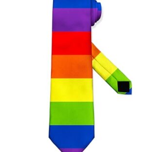 zerosevenee Lustige Herren-Krawatte, modisch, schmal, schmal, leger, formeller Anlass, Hochzeit, Business, Lgbt Rainbow, Einheitsgröße