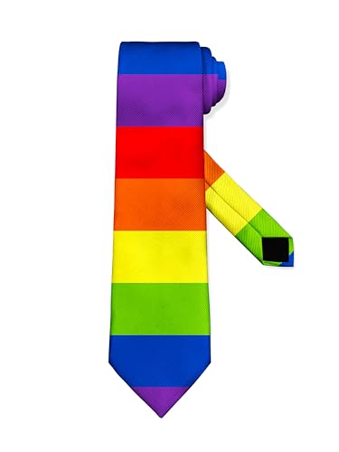 zerosevenee Lustige Herren-Krawatte, modisch, schmal, schmal, leger, formeller Anlass, Hochzeit, Business, Lgbt Rainbow, Einheitsgröße