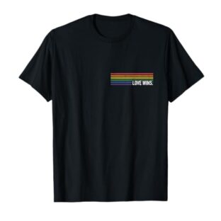 Love wins mit Regenbogen Farben für Schwule und Lesben T-Shirt