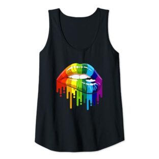 Damen Pride LGBT Regenbogen Herzschlag Herzen Tank Top