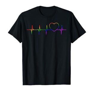 LGBT Herzschlag EKG T-Shirt - Gay Pride Geschenk