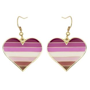 Lesbische Herzform-Ohrringe Gay & Lesbian LGBT Pride Geschenke Rainbow Schmuck