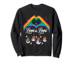 Rainbow Heart Love's Love LGBT Gay Lesbian Pride Weihnachten Sweatshirt