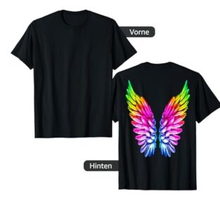 LGBT Regenbogen Engelsflügel Gay Lesbisch Queer LGBTQ T-Shirt