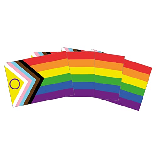 Inter-Pride Progress Sticker Paket (30, 50 oder 100 Stück) 7,4x5,2cm Aufkleber