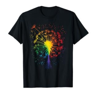 Just Pusteblume Löwenzahn Garten Breathe Regenbogen Blume T-Shirt