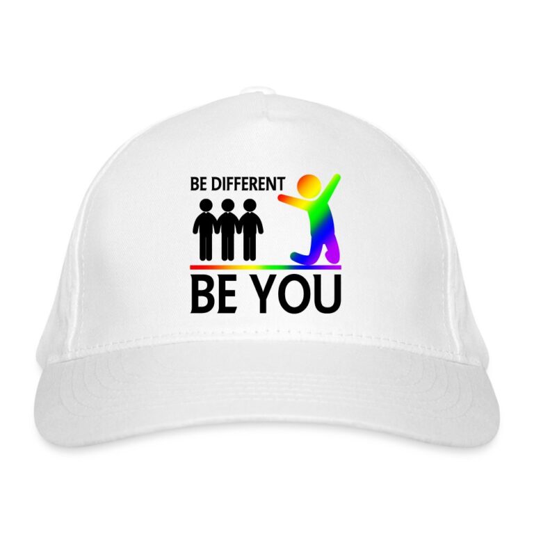 be-different-be-you-bio-baseballkappe-weiss