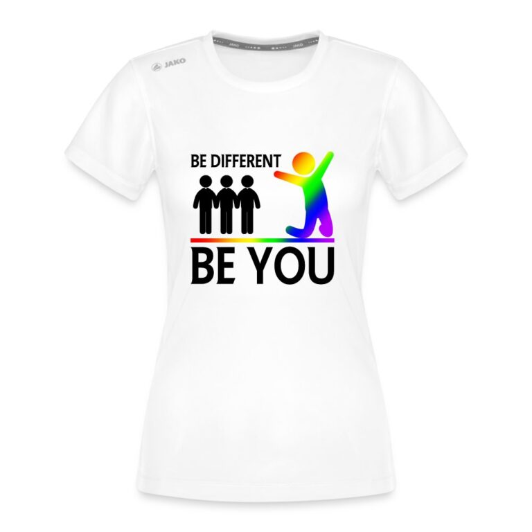 be-different-be-you-jako-frauen-t-shirt-run-20-weiss