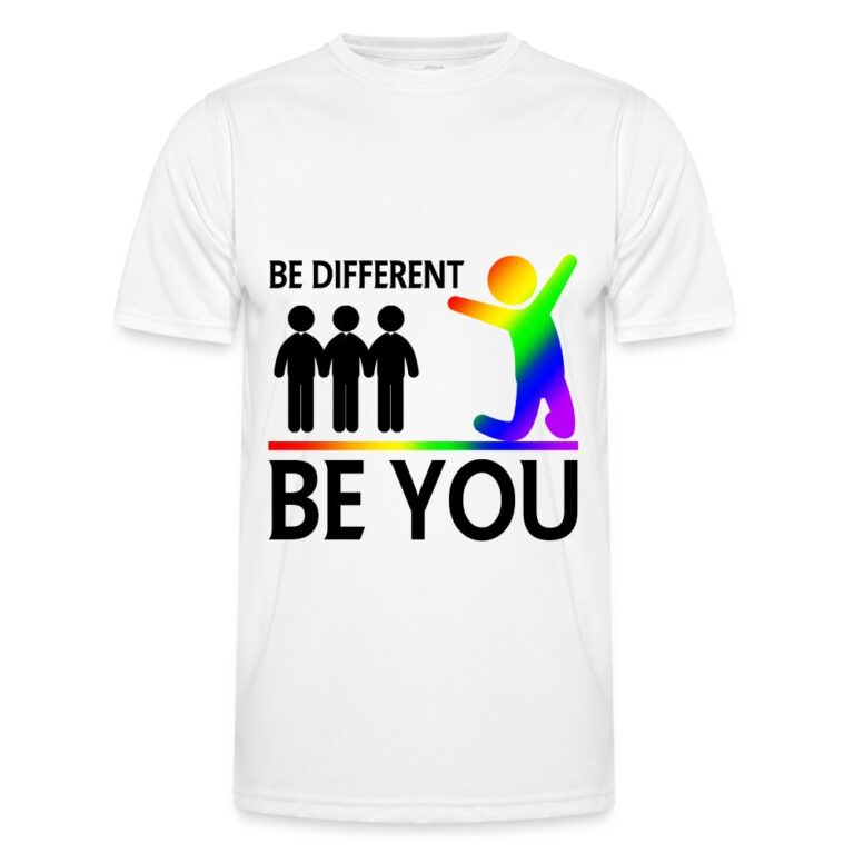 be-different-be-you-maenner-funktions-t-shirt-weiss