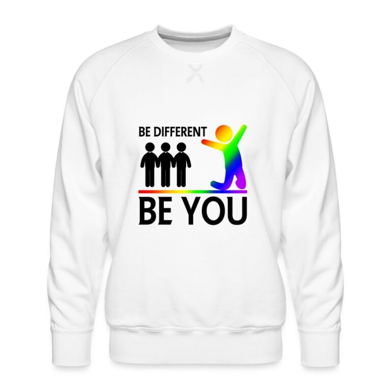 be-different-be-you-maenner-premium-pullover-weiss
