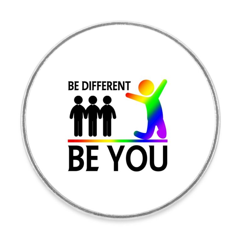 be-different-be-you-runder-kuehlschrankmagnet-weiss