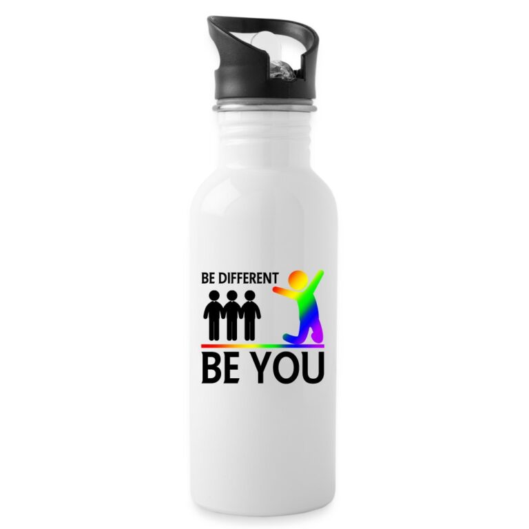 be-different-be-you-trinkflasche-mit-integriertem-trinkhalm-weiss