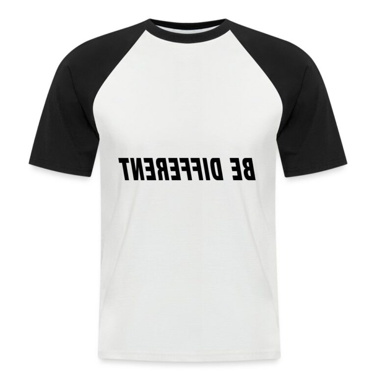 be-different-maenner-baseball-t-shirt-weiss-schwarz