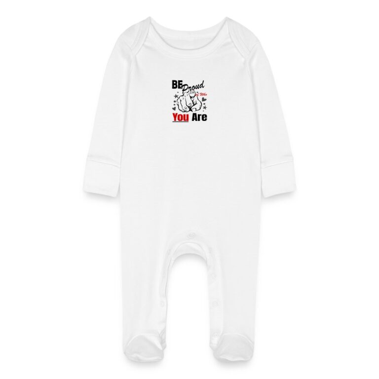 be-proud-of-who-you-are-baby-bio-schlafanzug-mit-kratzhandschuhen-weiss