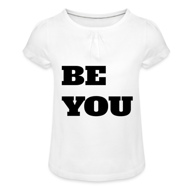 be-you-maedchen-t-shirt-mit-raffungen-weiss