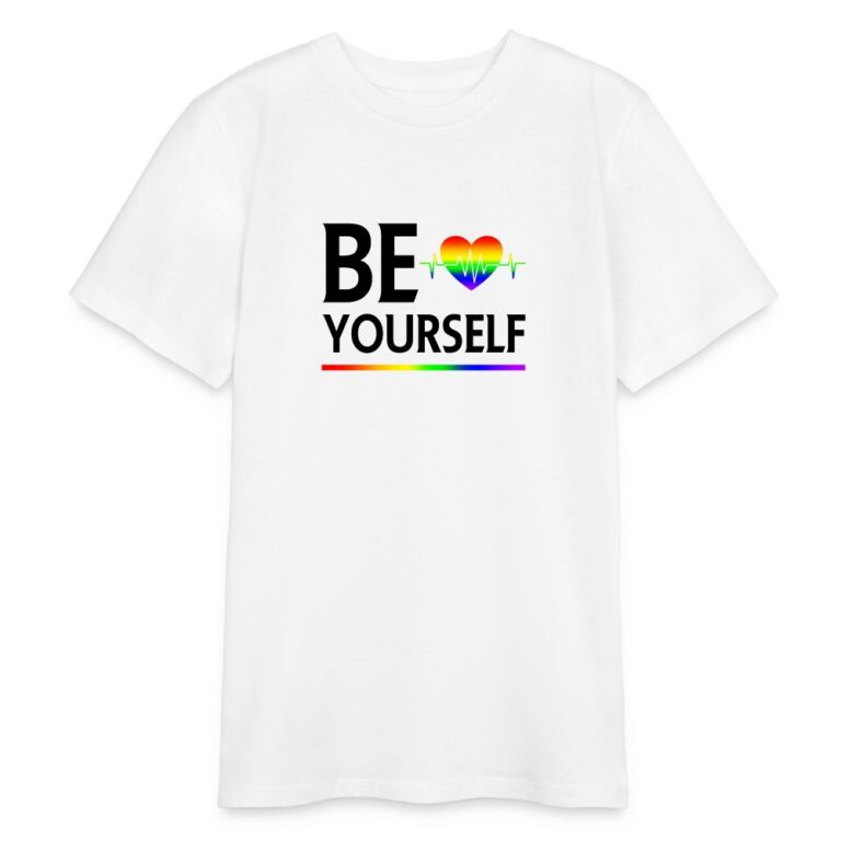 be-yourself-herzschlag-perfekt-fuer-csd-stanleystella-bio-teenager-t-shirt-mini-creator-weiss