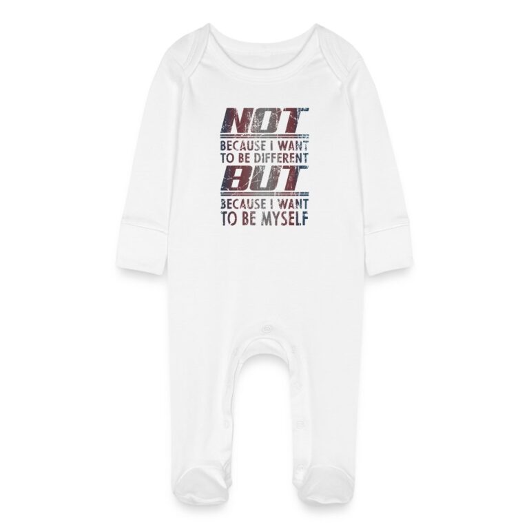 because-i-want-to-be-myself-baby-bio-schlafanzug-mit-kratzhandschuhen-weiss