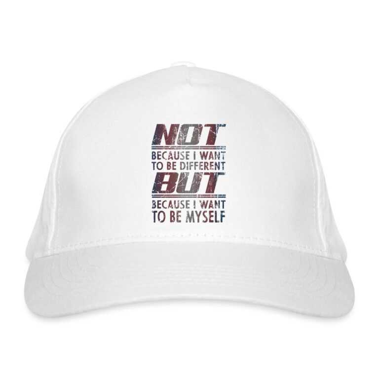 because-i-want-to-be-myself-bio-baseballkappe-weiss
