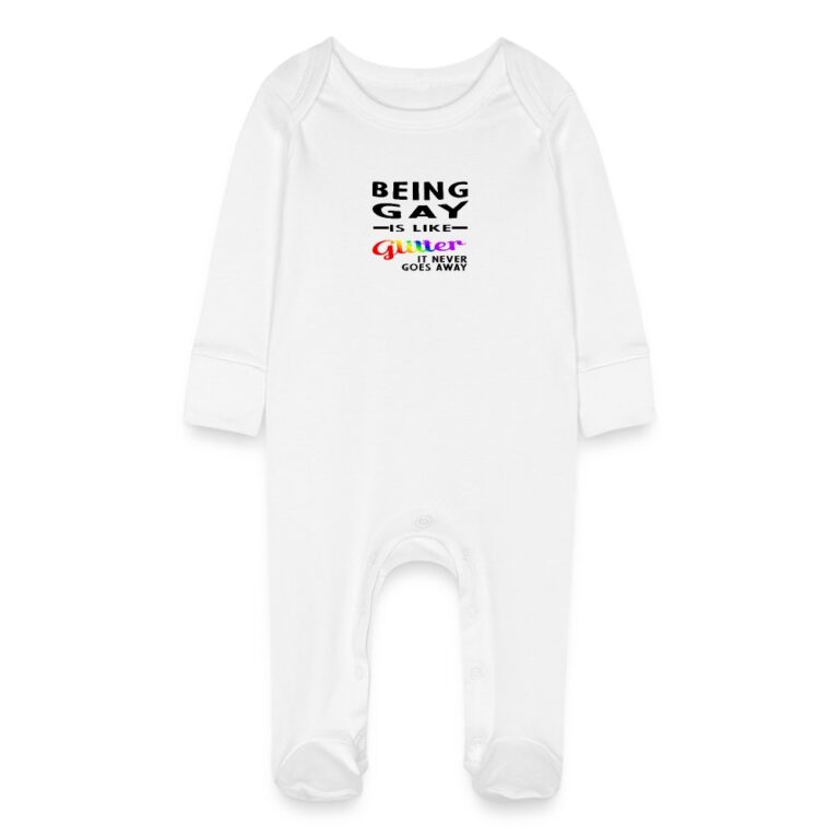 being-gay-is-like-glitter-baby-bio-schlafanzug-mit-kratzhandschuhen-weiss