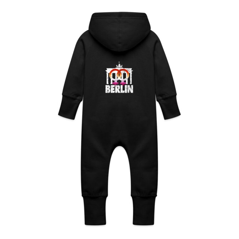 berlin-pride-mit-lesbisch-symbol-baby-bio-sweat-overall-mit-kapuze-schwarz