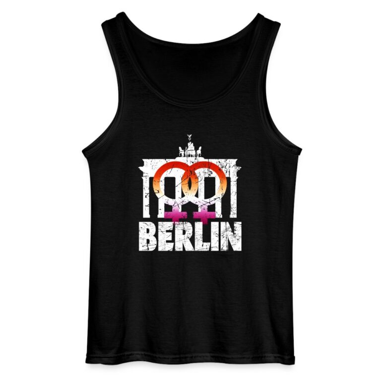 berlin-pride-mit-lesbisch-symbol-gildan-maenner-tank-top-schwarz