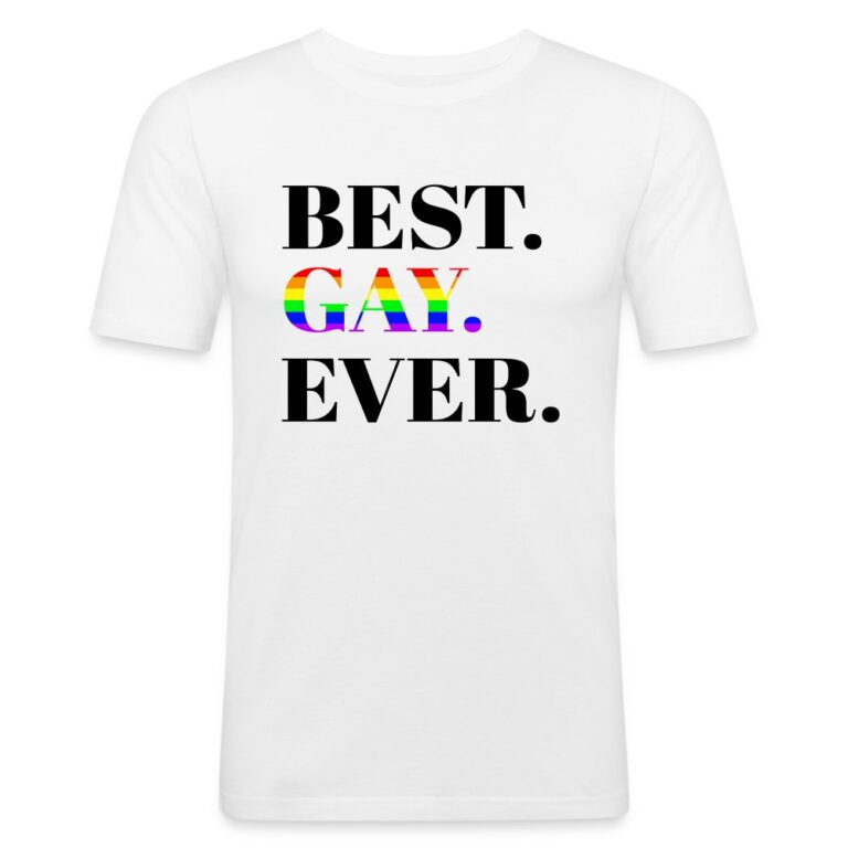 best-gay-ever-maenner-slim-fit-t-shirt-weiss