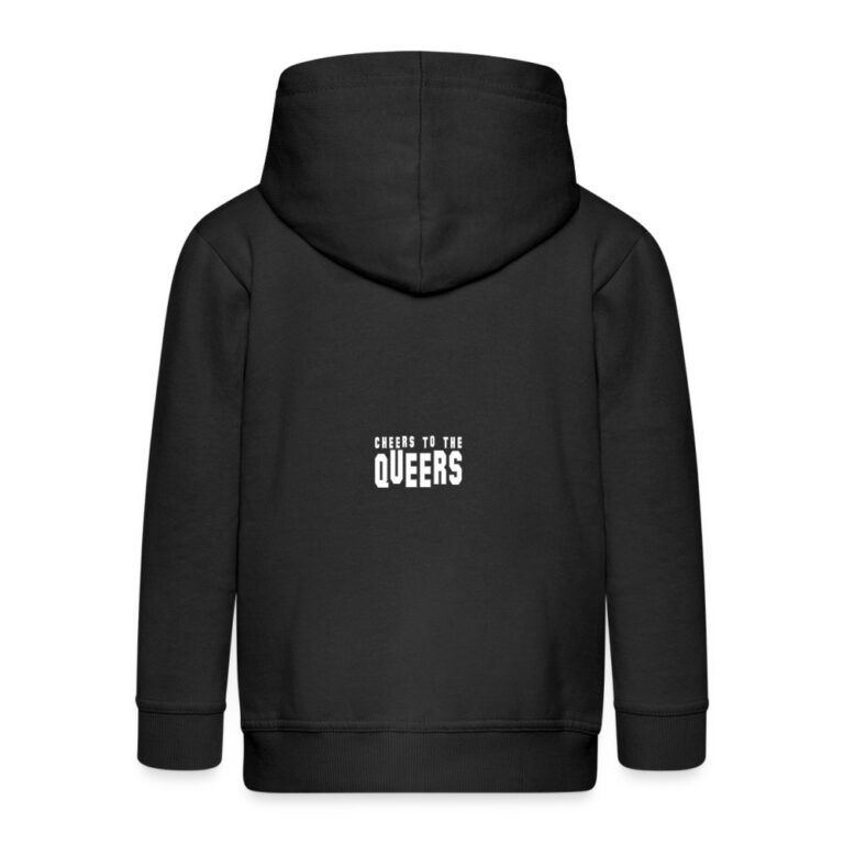 cheers-to-the-queers-kinder-premium-kapuzenjacke-schwarz
