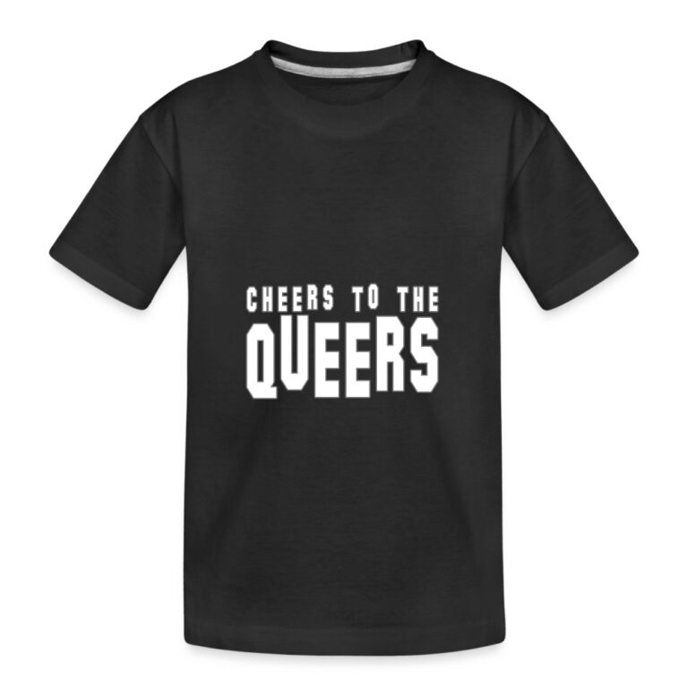 cheers-to-the-queers-teenager-premium-bio-t-shirt-schwarz